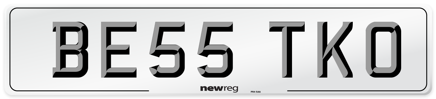 BE55 TKO Number Plate from New Reg